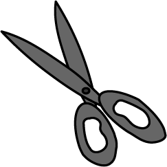 Cartoon metal scissors