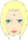 Tsunade's face.